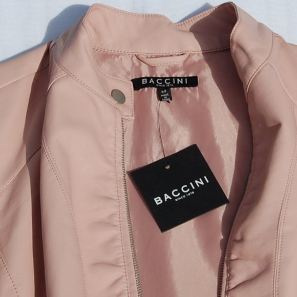 Baccini - Faux Leather Jacket - Light Pink - Size Medium - NWT - Picture 11 of 12